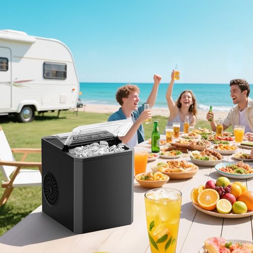 OLIXIS Nugget Ice Maker Machine, Countertop Portable with Basket and Scoop, White W12772