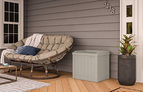 Suncast Horizontal Shed, Compact Outdoor Storage, 34 Cu. Ft., Sand & Slate Q165