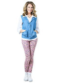Back to the Future Jennifer Parker Costume for Adults | Women's BTTF 80s Movie Character Cosplay Party Outfit