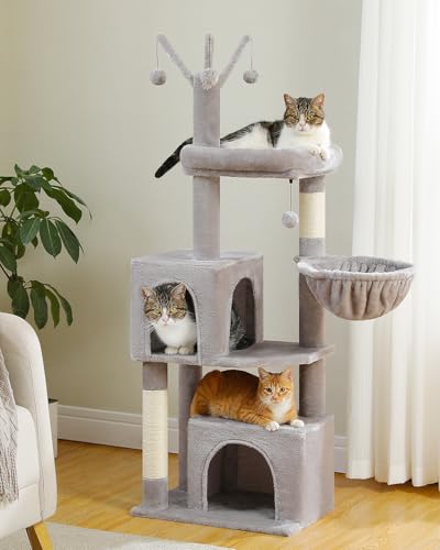 45-Inch Cat Tree with 2 Condos, Scratching Posts and Hammock F616