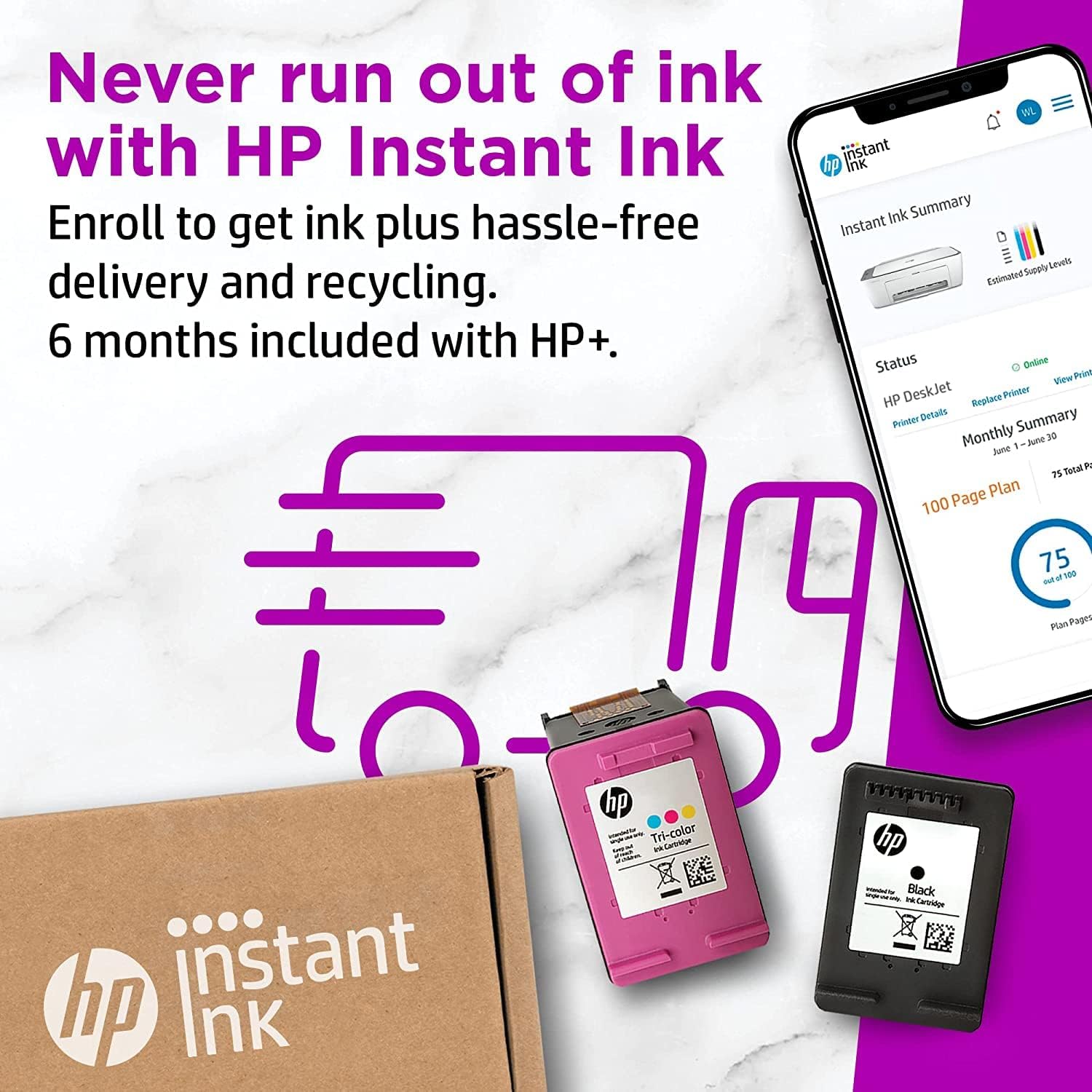 HP DeskJet 2755e Wireless All-in-One Printer (Renewed) N838