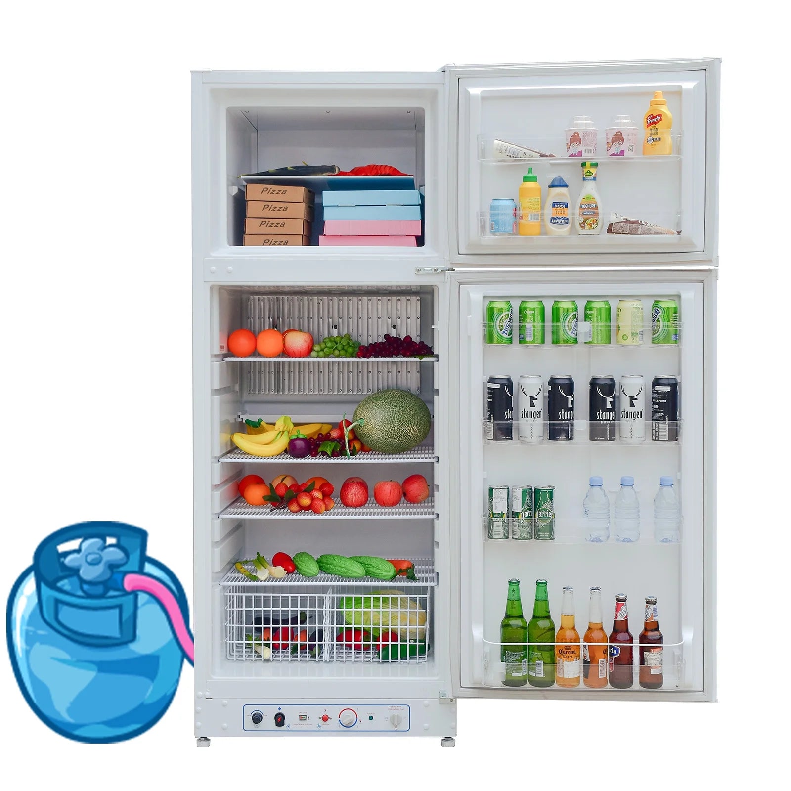 SMAD 13.4 Cu ft Propane Refrigerator Top Freezer, 110V/LPG U466680