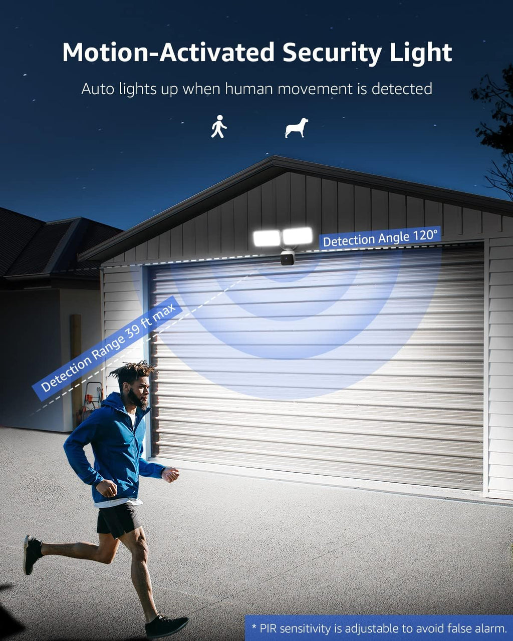 Lepro Floodlight Camera, Motion-Activated Security Light, 1080P Video, Two-Way Talk C521