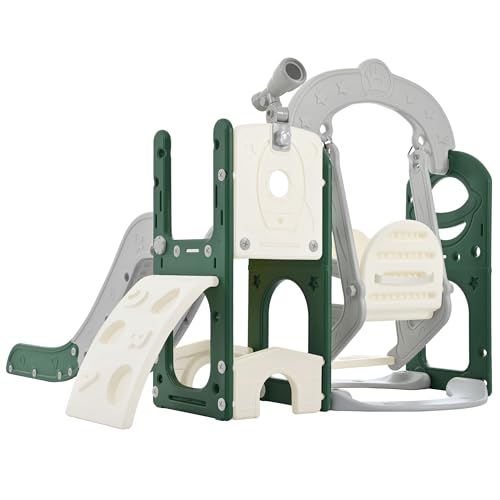 Toddler Slide with Swing Playset, Indoor Outdoor Climbing Toys for Ages 1-3 P1291