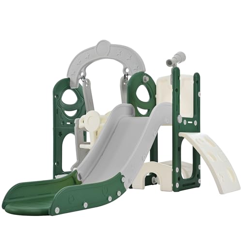 Toddler Slide with Swing Playset, Indoor Outdoor Climbing Toys for Ages 1-3 P1291