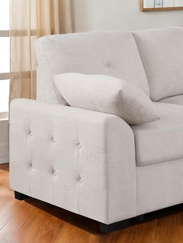 L-Shaped Pull Out Sleep Sofabed with Storage Chaise, Chenille Upholstered X30892