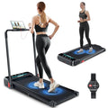 Folding Treadmills, 2 in 1 Under Desk Treadmill, 2.5HP Walking Pad, Running Machine for Home Office with Remote Control | LED Display | 0.6-7.6MPH | Free Installation