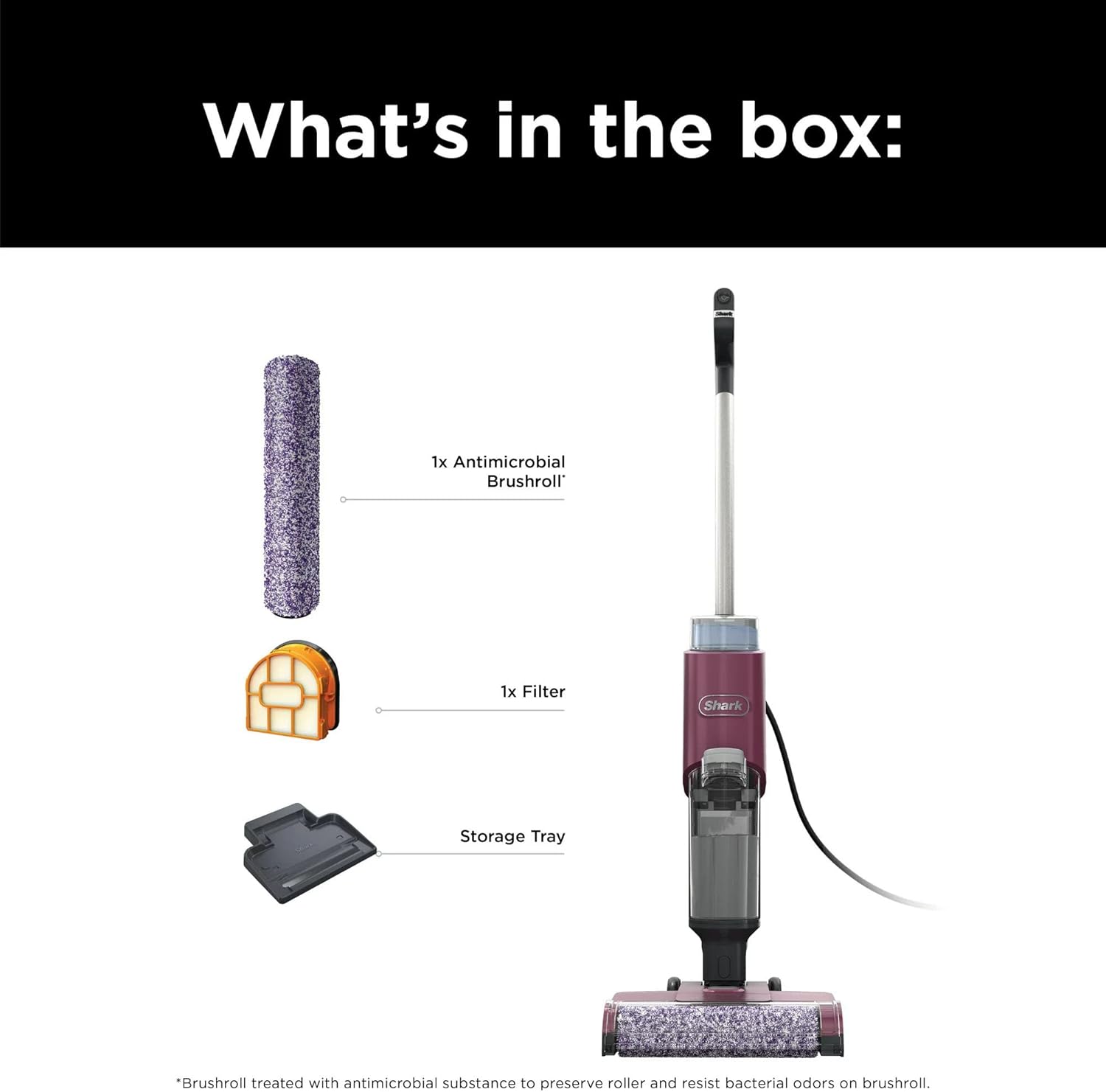 SHARK WD100 HydroVac 3-in-1 Vacuum, Mop & Self-Cleaning Corded System (Renewed) P8763