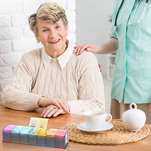 Extra Large Weekly Pill Organizer 2 Times a Day, AM PM 7 Day Jumbo Pill Box O44444