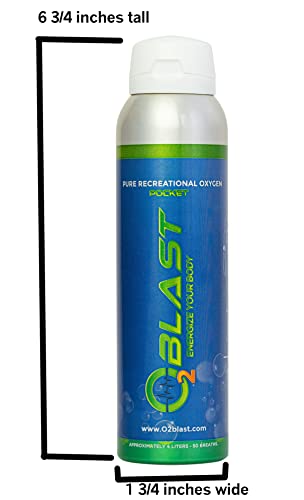 O2 Blast Pure Oxygen Supplement 4 Liter Portable Canned Oxygen 4 Pack I6595