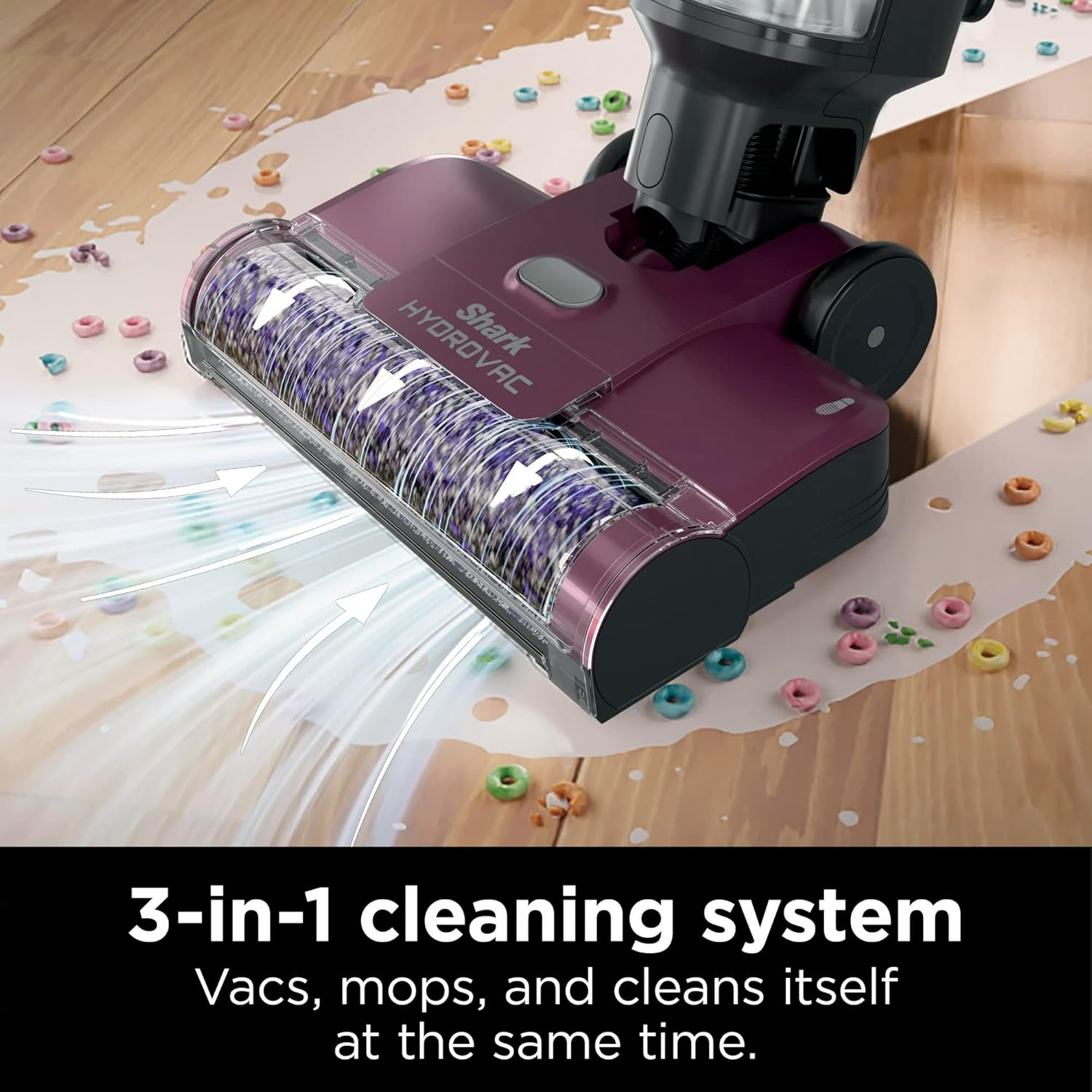 SHARK WD100 HydroVac 3-in-1 Vacuum, Mop & Self-Cleaning Corded System (Renewed) P8763