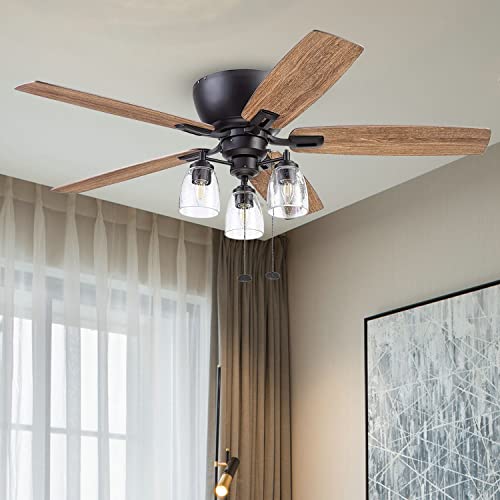 4 Pack Clear Seeded Glass Replacement Shades for Ceiling Fan Light Fixtures A828668