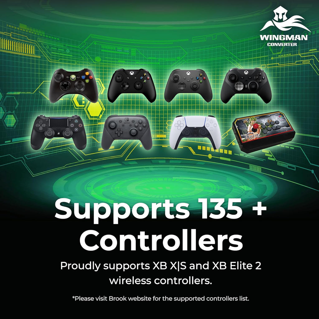 Brook Wingman XB 3 Converter Wireless Adapter for Xbox Series X/S, Xbox One, and PC T12048