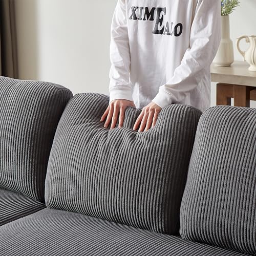 L-Shaped Pull Out Sleep Sofabed with Storage Chaise, Chenille Upholstered X30892