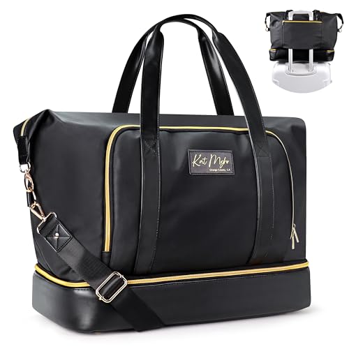 Womens Travel Weekender Bag, Travel Bag, Duffle Bag, Overnight Bag with shoe compartment, Carry on Bag
