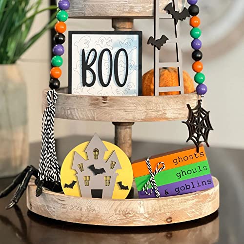 Halloween Themed Tiered Tray Decor Set, 7 Pcs I182135