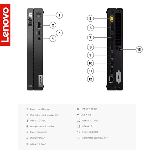 Lenovo ThinkCentre Neo 50q Gen 4 Thin Client Desktop, 16GB RAM, 512GB SSD, Windows 11 Pro B77685