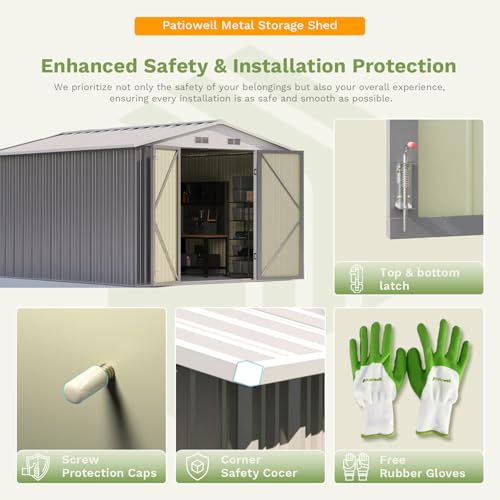 Patiowell 5x3 FT Outdoor Storage Shed with Sloping Roof and Lockable Door, Brown L4971