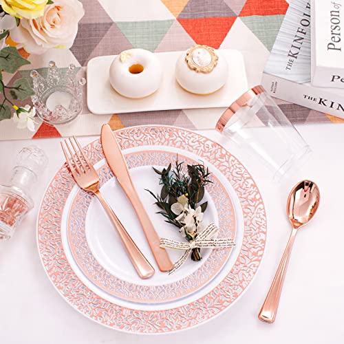 WELLIFE Silver Party Dinnerware Set for 50 Guests, Disposable A689948