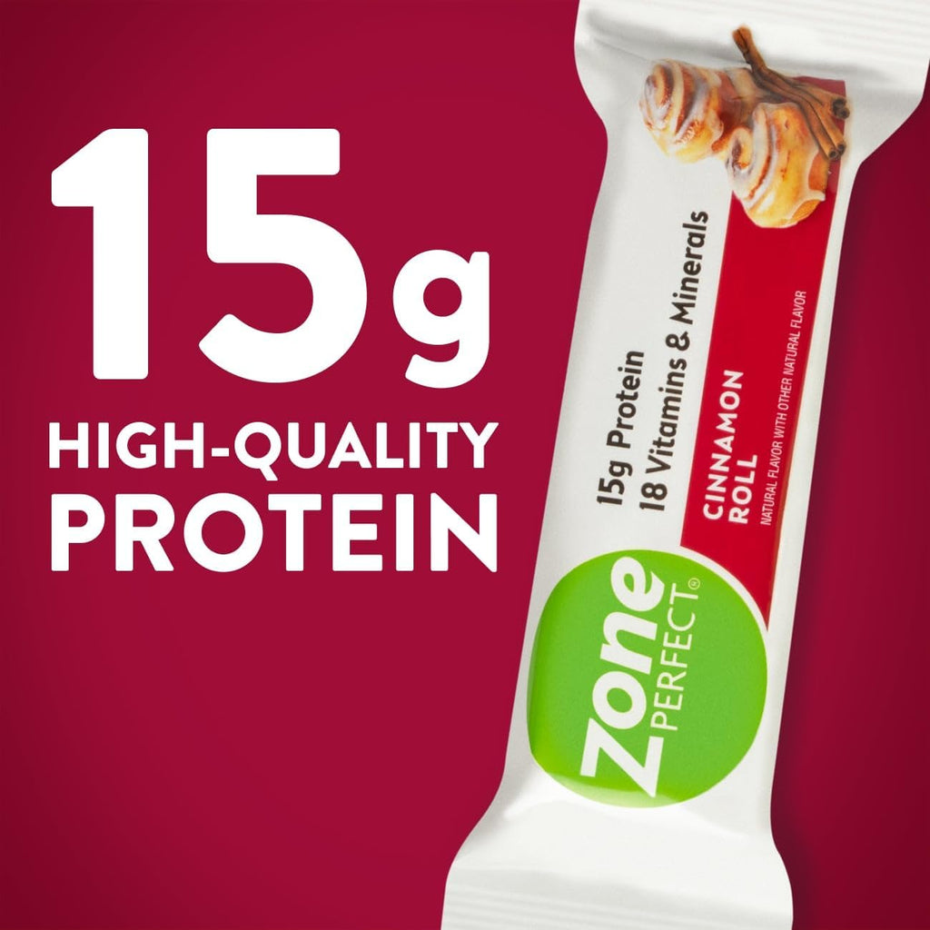Zone Perfect Protein Bars Cinnamon Roll, 12 Count T2950