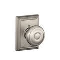 Schlage F40 GEO 605 Georgian Door Knob, Bed & Bath Privacy Lock, Bright Brass