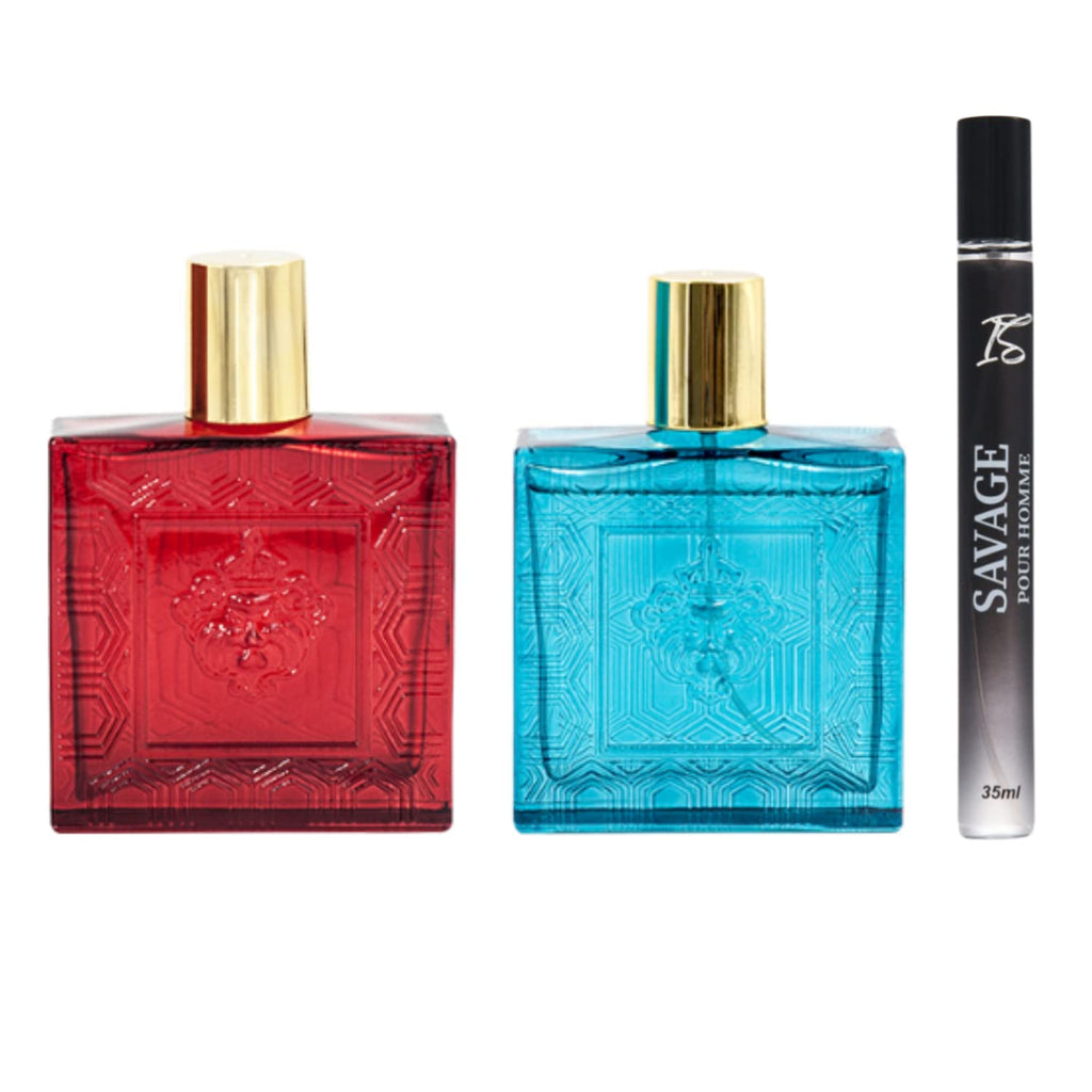 Lion Versatile Red Flame Cologne for Men - Natural Spray Eau De Toilette, 3.4oz Each - Pack of 2 Masculine Scents