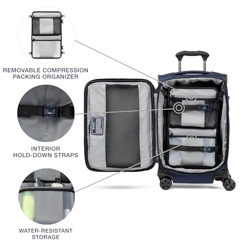 Travelpro Crew Classic Lightweight Expandable Carry-On Luggage, 8 Wheel Spinner, 20-Inch, Patriot Blue P86530