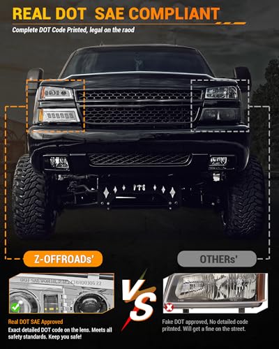 Z-OFFROAD LED Headlights Assembly with DRL for 2003-2006 Chevy Silverado Avalanche Y434052