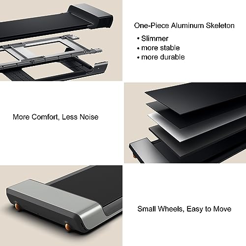 WALKINGPAD P1 Folding Treadmill, Ultra Slim with App & Remote Control, Grey O705