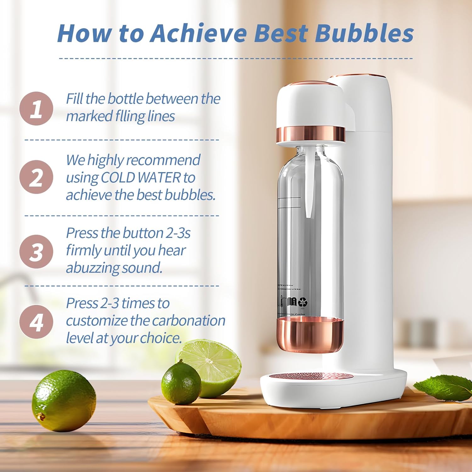Sparkling Water Maker Soda Machine with 1L PET Bottle M952658