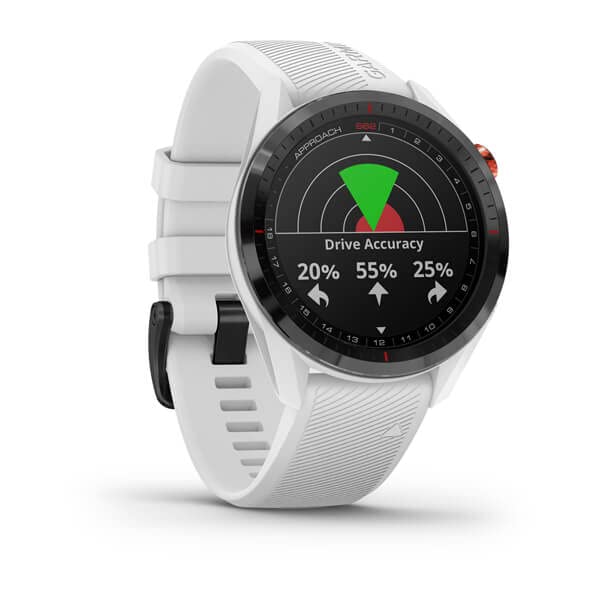 Garmin Approach S62 GPS Golf Watch, Black Bezel White Band G6715