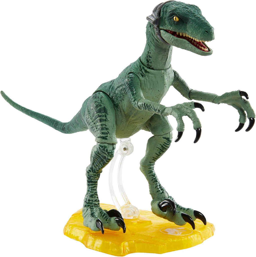 Jurassic World Toys Amber Collection Velociraptor Delta 6-in Collectible Dinosaur Action Figure with Movie-Authentic Detail, Movable Joints & Figure Display Stand; for Ages 8 Years & Up
