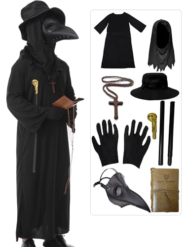 HAOSUN Plague Doctor Costume Set for Men Adults (M size) T518
