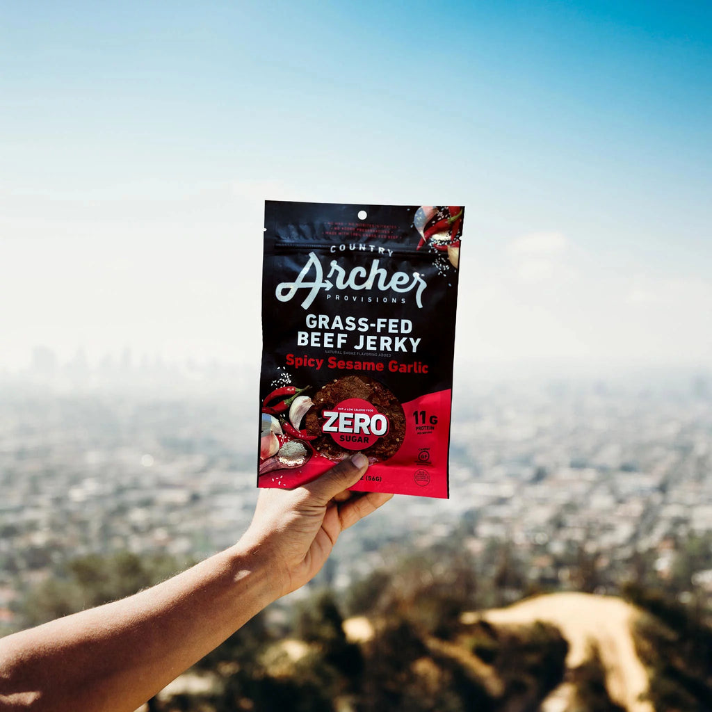 Country Archer Zero Sugar Spicy Sesame Garlic Beef Jerky 2oz 12-Pack F661974