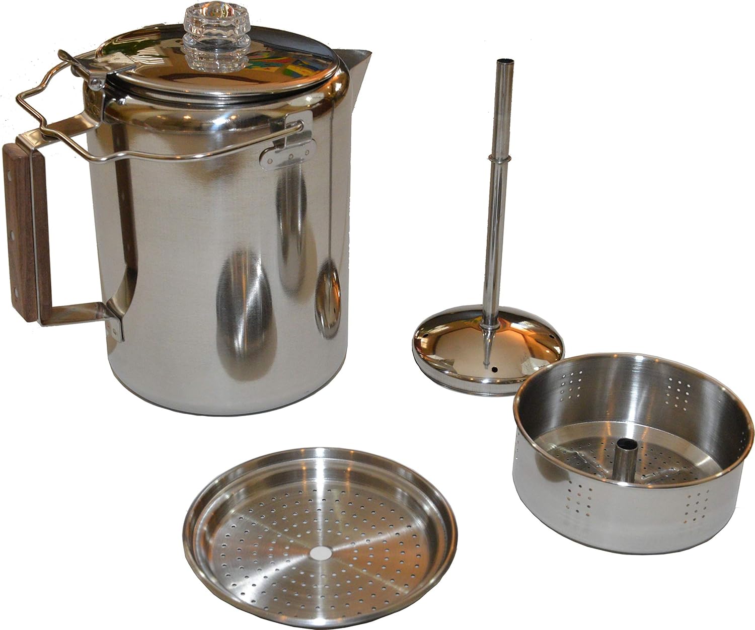 Oregon Trail 12 Cup Stainless Steel Percolator Camping Coffee Pot A351