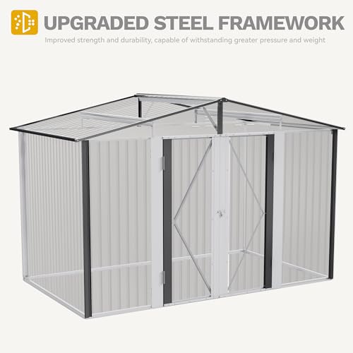 DWVO 6x4ft Metal Storage Shed for Outdoors, Dark Gray T6985