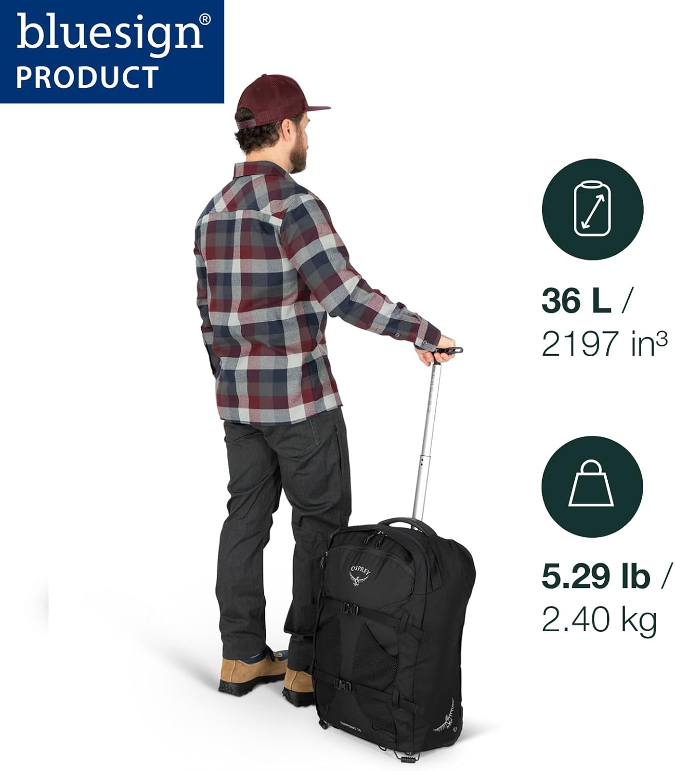 Osprey Farpoint Men's Wheeled Travel Pack 65L, Black F947