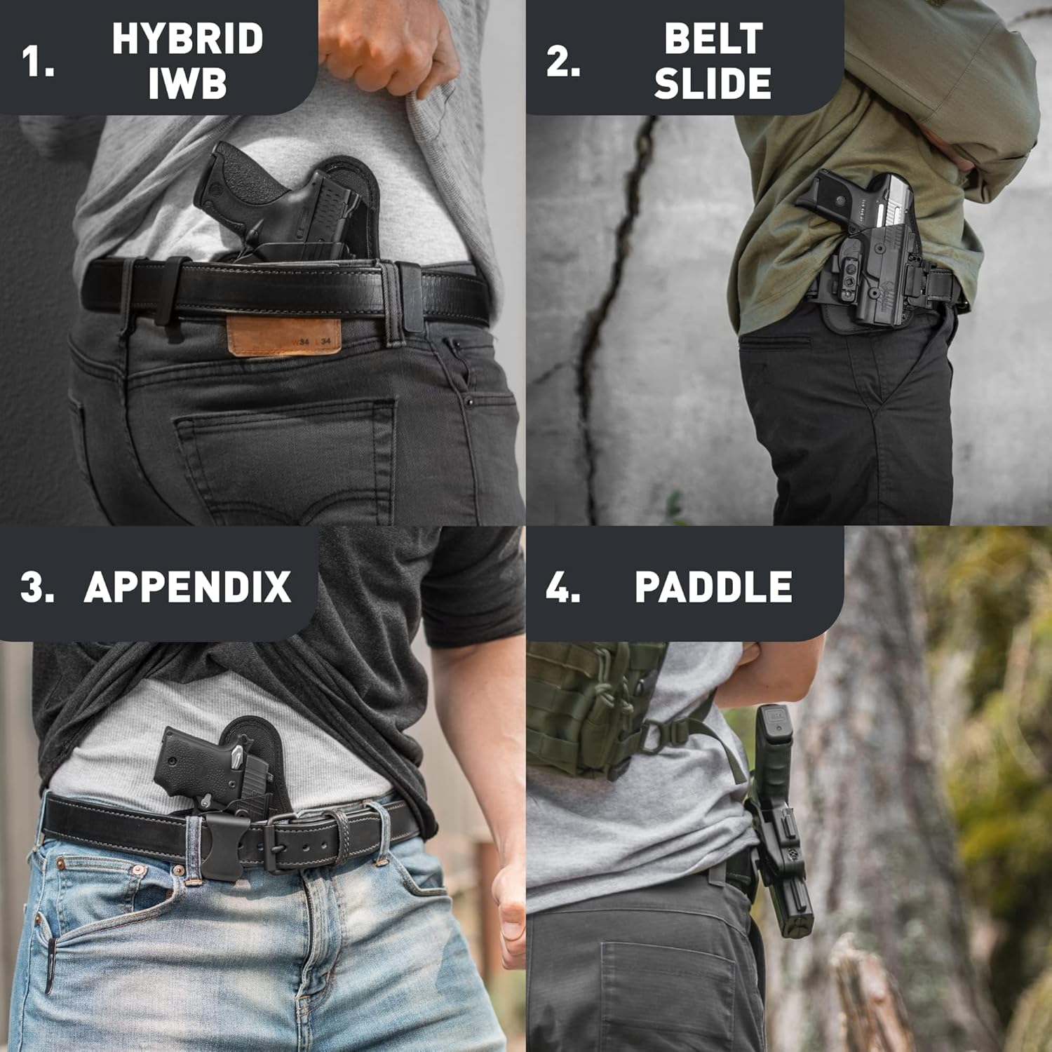 Alien Gear ShapeShift 4 in 1 Holster - IWB, OWB, Appendix, Tuckable A5851