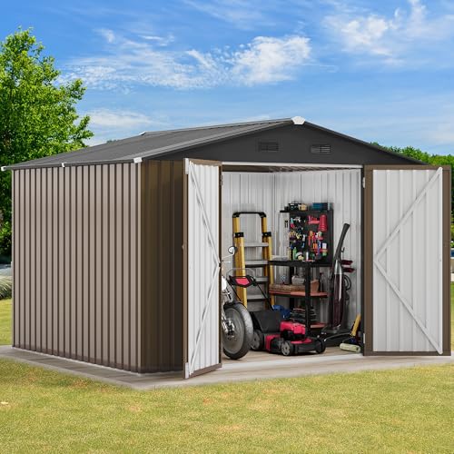 DWVO 6x4ft Metal Storage Shed for Outdoors, Dark Gray T6985