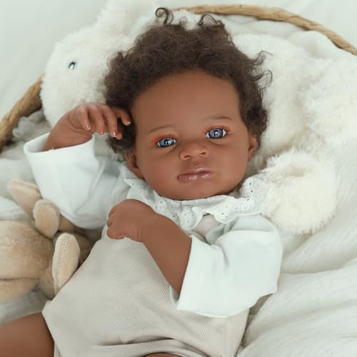 WOOROY Realistic Reborn Baby Doll Black Boy, 20 Inch African American Newborn T283379