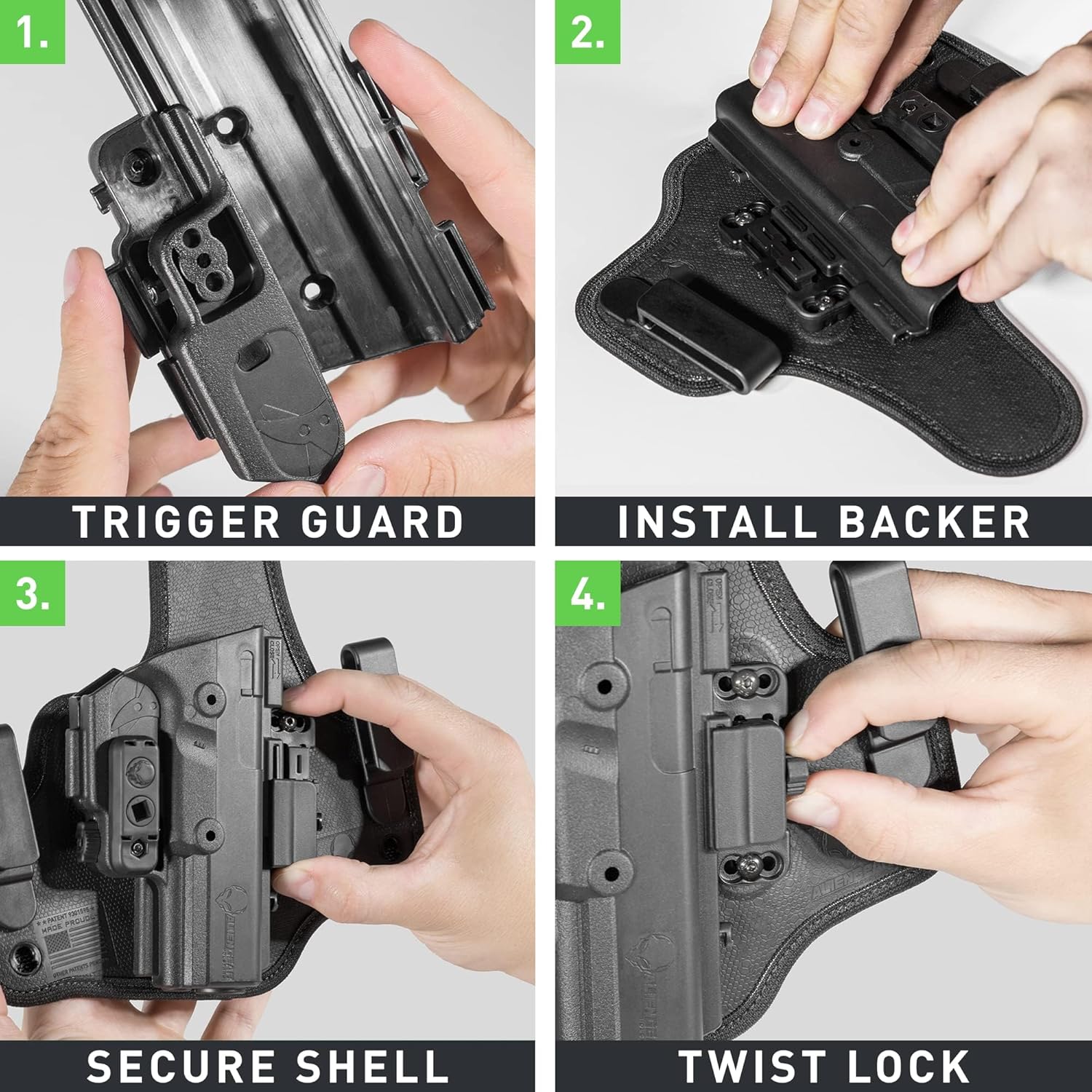 Alien Gear ShapeShift 4 in 1 Holster - IWB, OWB, Appendix, Tuckable A5851