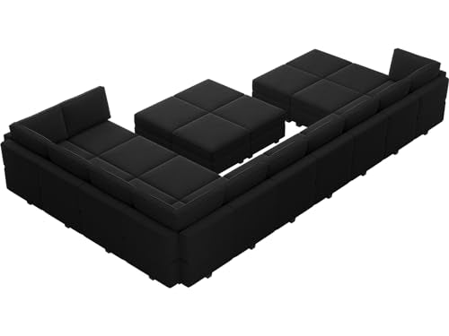 Belffin Oversized Modular Sectional Sofa with Double Chaises and Storage F17277
