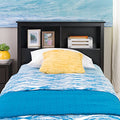 Prepac King Bookcase Headboard, Black A905