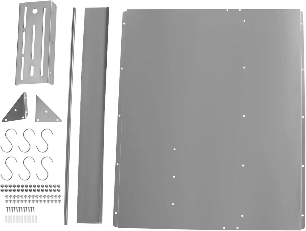 Miumaeov Stainless Steel Backsplash with Shelf for Range Hood, 36x29.5 Inch J482