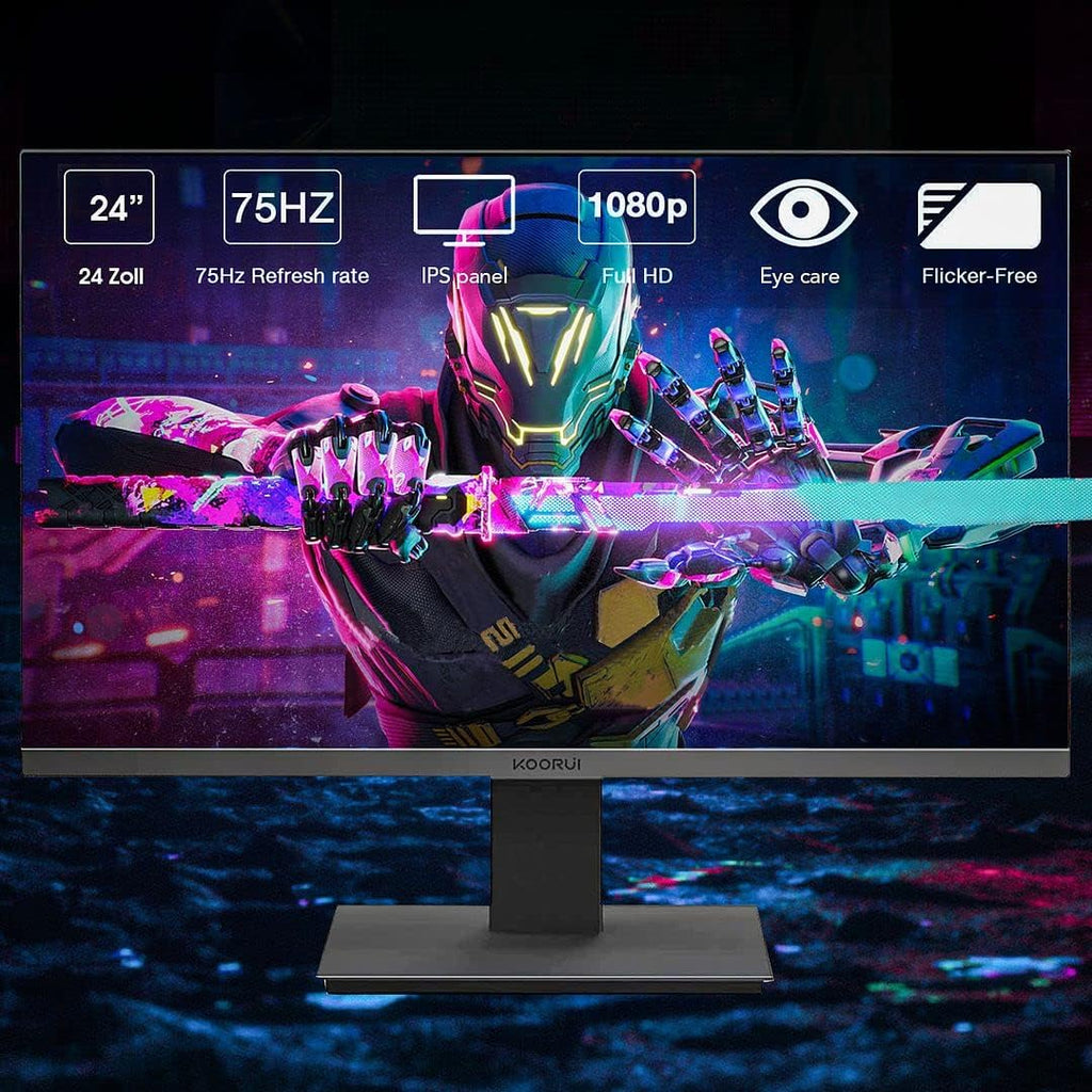 Dell Gaming Desktop PC with 24 Inch Koorui Monitor, GT 1030, i7-6700, 16GB RAM, 512GB SSD, WiFi, Windows 10 Pro, RGB Keyboard Mouse (Renewed) F9696