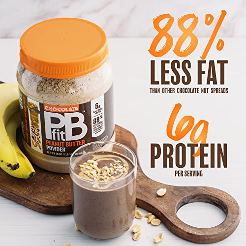 PBfit All-Natural Chocolate Peanut Butter Powder, Extra Chocolatey, 30 oz. B9577