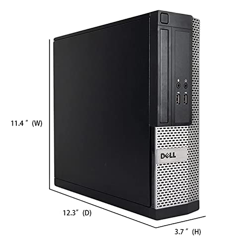 Dell OptiPlex Desktop PC, Intel Core i5, 16GB RAM, 2TB HDD, 20 inch LED Monitor, RGB Speaker, Keyboard Mouse, WiFi, Windows 10 Pro (Renewed) H85083
