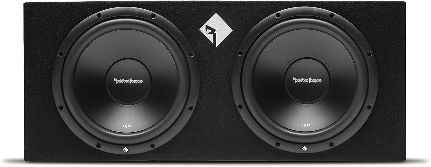 Rockford Fosgate Prime R2-2X12 Dual 12" Subwoofers in Sealed Loaded Enclosure 500-Watts RMS / 1000-Watts Peak
