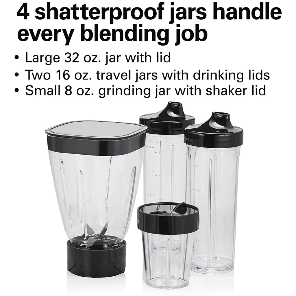 Kitchen Countertop Blender with 32oz Jar, Black and Silver H16722