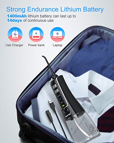 Nicefeel Cordless Water Flosser 300ML Portable Oral Irrigator IPX7 Waterproof D5811